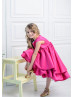 Satin High Low Flower Girl Dress Toddler Gown